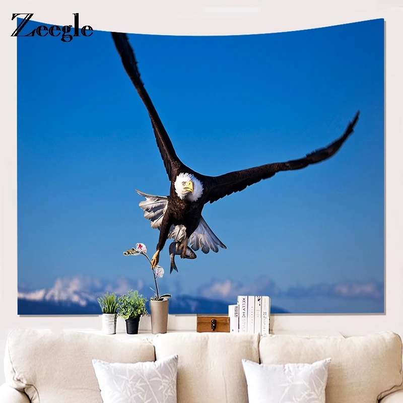 Zeegle гобелен с рисунком американского Орла настенное украшение для стен пляжное