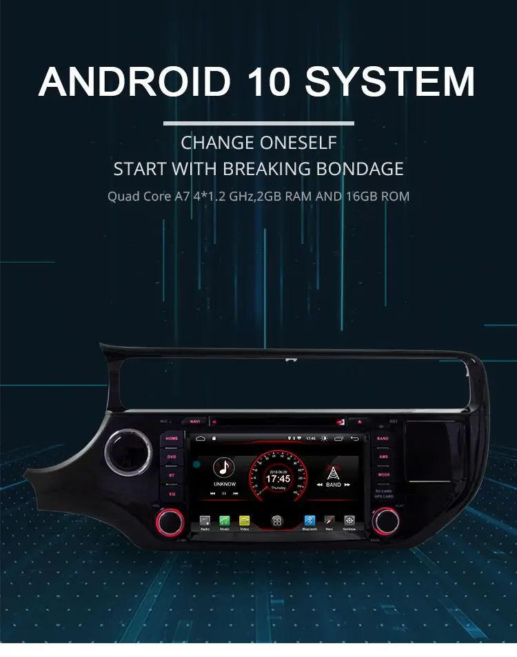 LJDA Android 10,0 автомобильный dvd-плеер для KIA Rio K3 gps навигация 2 Din автомагнитола мультимедиа wifi стерео ips Авто Аудио