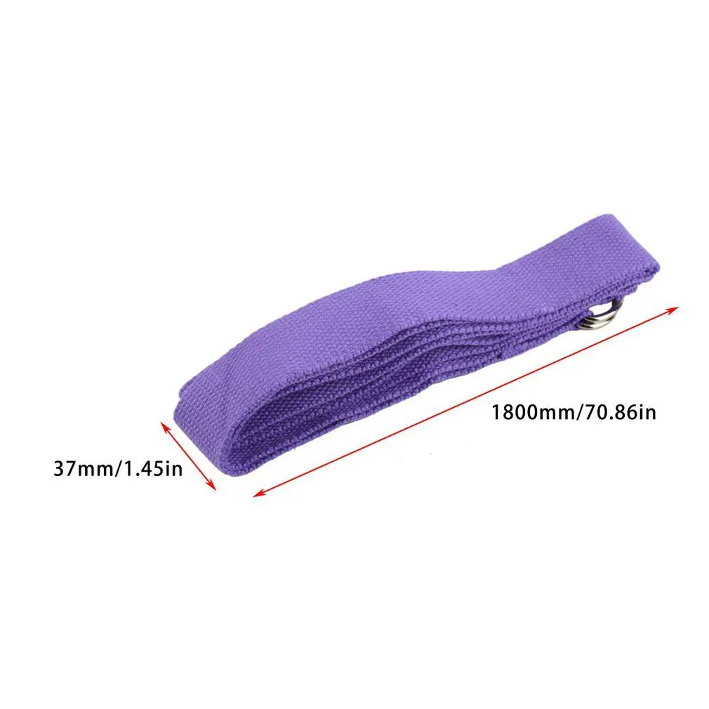 

Yoga Pilates Belt Stretch Strap Professional Fitness Resistance Bands D-Ring1800x37mm Extension Strap Assist Yoga Accessories