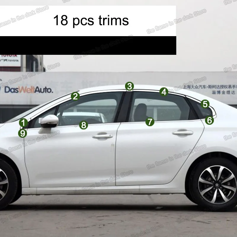 Lsrtw2017 304 нержавеющая сталь автомобильные окна для citroen c4 2004 2005 2006 2007 2008 2009 2010