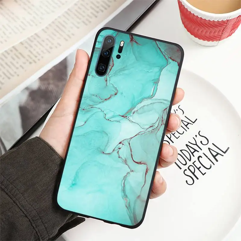 

Blue Marble Pattern Phone Case For Huawei Y5 Y6 II Y7 Y9 PRIME 2018 2019 NOVA3E P20 PRO P10 Honor 10