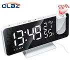 Светодиодный цифровой будильник, часы, прикроватный стол, электронные настольные часы, USB пробуждение, FM-радио проектор, функция повтора, 2 будильника
