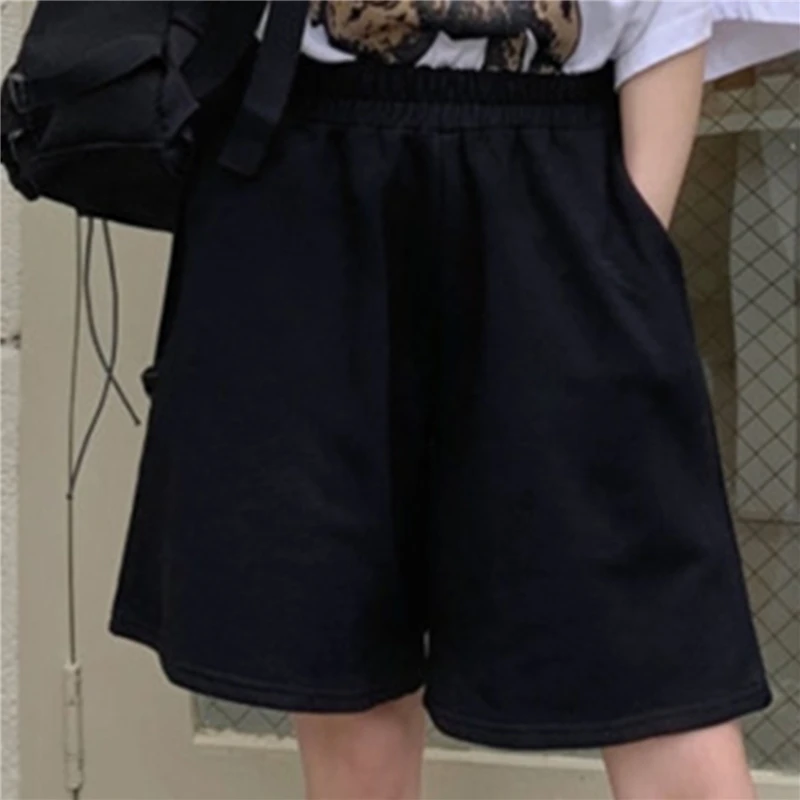 

Shorts Solid Elastische Leisure Chic Womens Koreaanse Stijl Zomer Ademend Nachtkleding Trendy Shorts