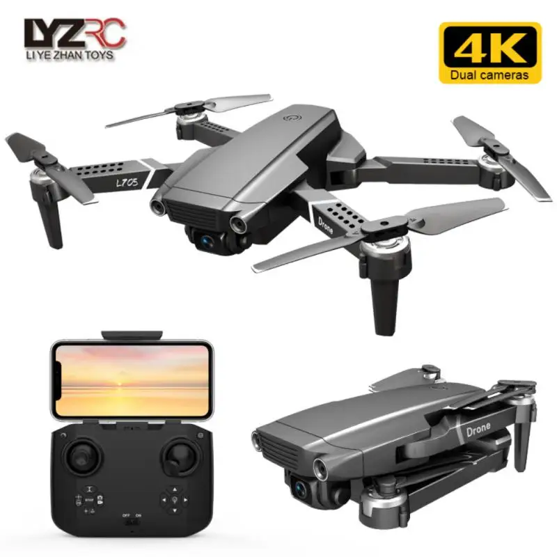 

L705 2021 New RC Mini Drone 4K HD With Dual Camera Remote Control Helicopter Dron Four-channel Radio Control Quadcopter Toy Gift