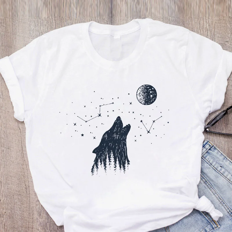 

Harajuku Moon Fashion Ladies Summer T-Shirt