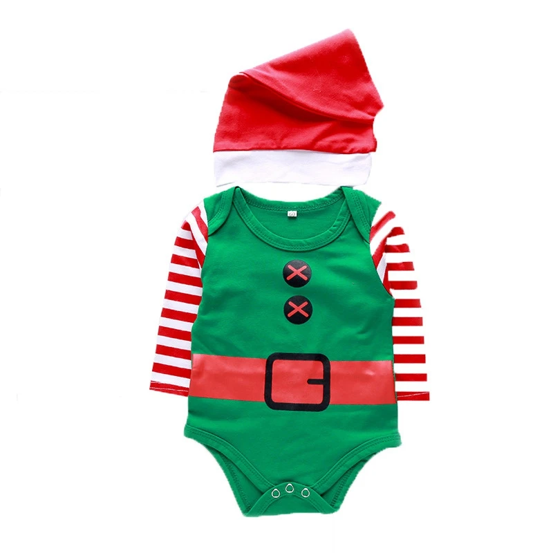 

Baby Rompers Outfits New Christmas Clothes Boy Girl Kids Romper Hat Cap Set Santa Claus Baby Costume Christmas Gift Newborn