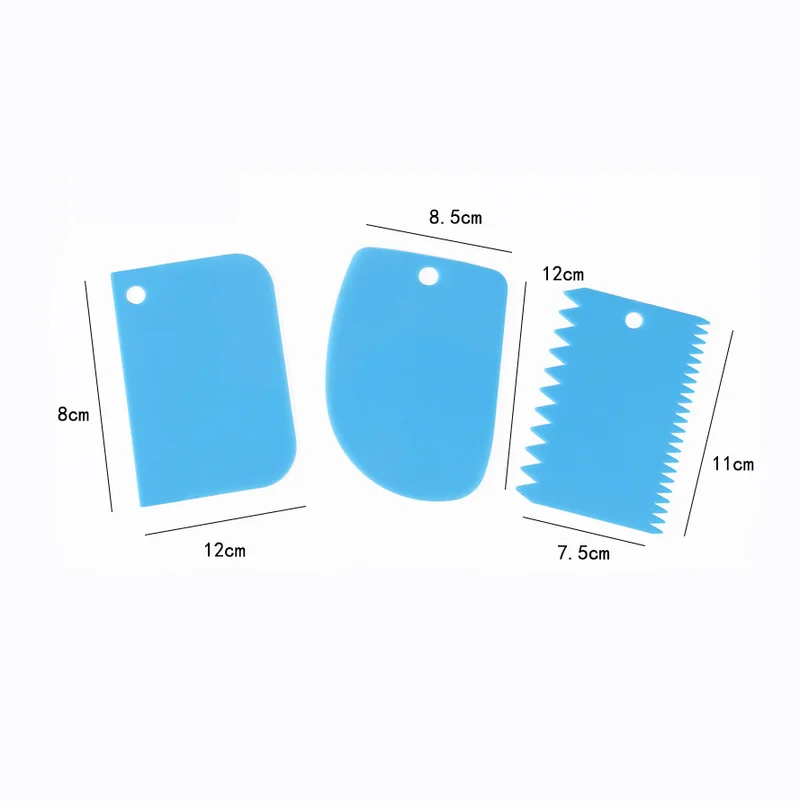 3 шт./лот слайсер для теста шпатель крема торта скребок лезвие силиконовый