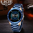 Смарт-часы LIGE мужские водонепроницаемые с пульсометром и тонометром