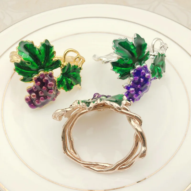 10 шт./лот гостиничное кольцо для салфеток в виде фруктов винограда украшение