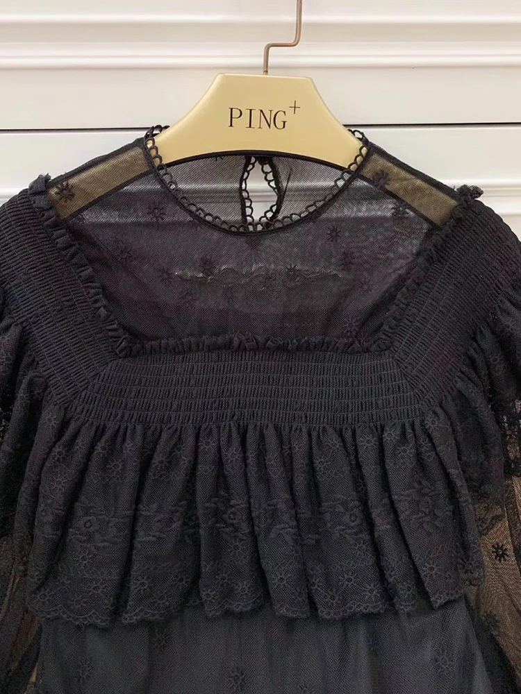 Подиумные Boho Woemn's Mesh Мини платья изысканное необычное платье для вечеринки с вышивкой