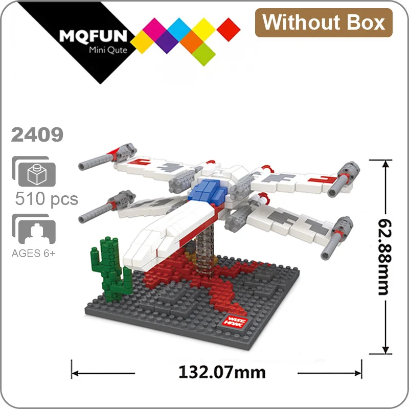 2409 Without Box Wisehawk Diamond Star fighting BB8 R2D2 XWing Дарт Вейдер пластиковый строительный блок Сборная модель фигурки обучающая игрушка - Цвет: 2409 Without Box
