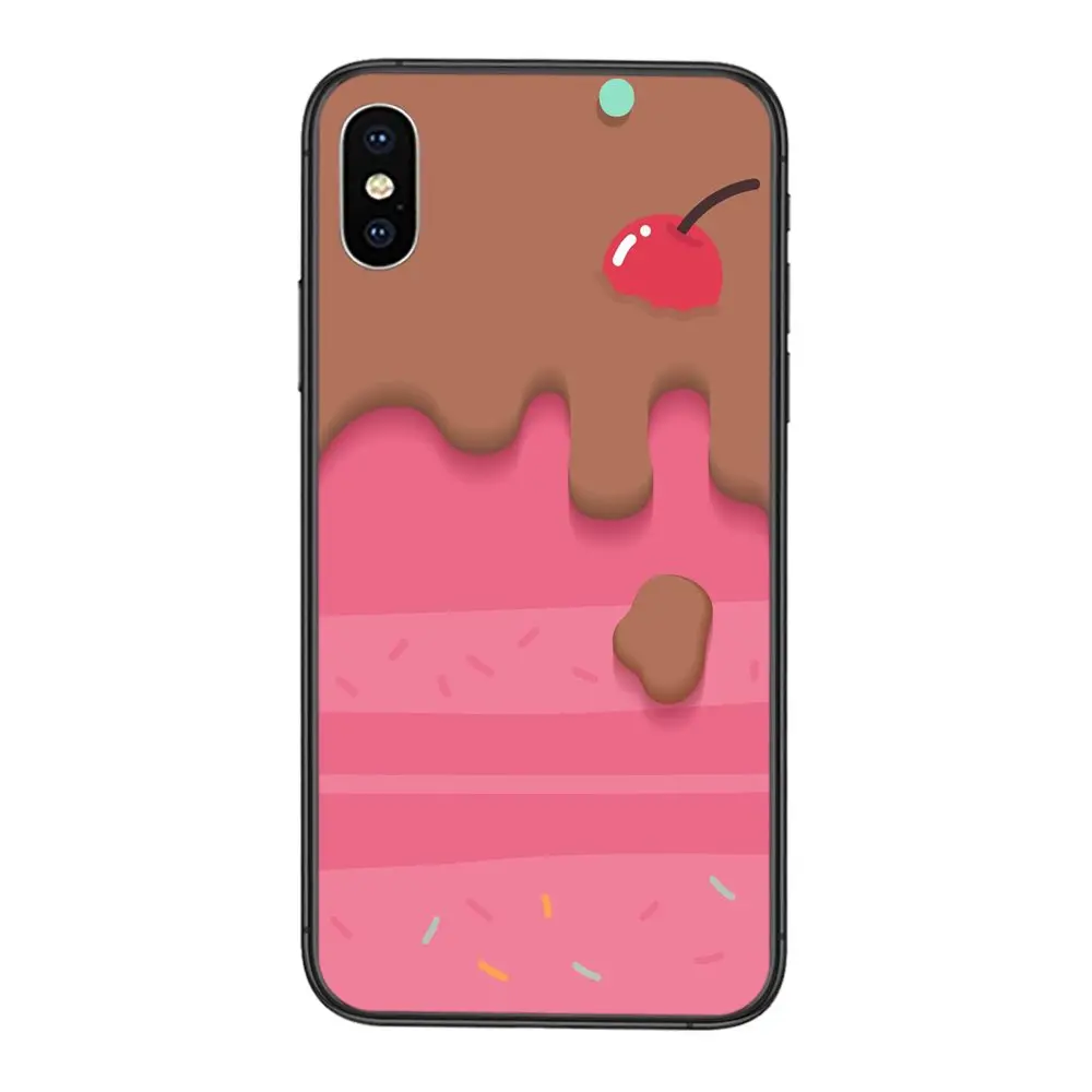Chocolate Donut For Women Black Cell Cover Fashion Bumper for Huawei Honor V40 10X Lite Case 8x 9s 10 20 10i 20i 30 | Мобильные