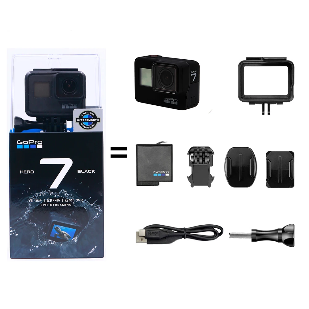 Gopro HERO 7 черная Экшн-камера водонепроницаемая Спортивная камера для активного отдыха стабилизация видео в реальном времени
