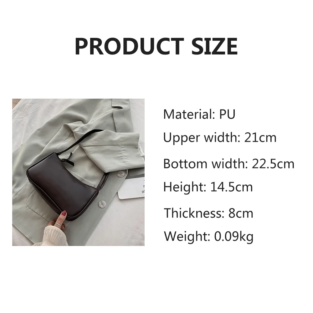 

Soft PU Leather Women Purple Underarm Bag Retro Solid Ladies Baguette Handbags Fashion Design Girls Small Shoulder Bags Dropship
