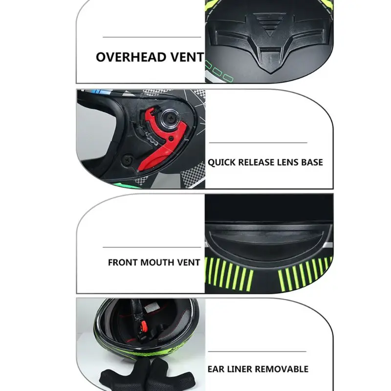 

New Motorcycle Headpiece Unisex Summer Breathable Helmet Full Face Cap Adventure Motocross Motorbike Racing Moto Head Protection