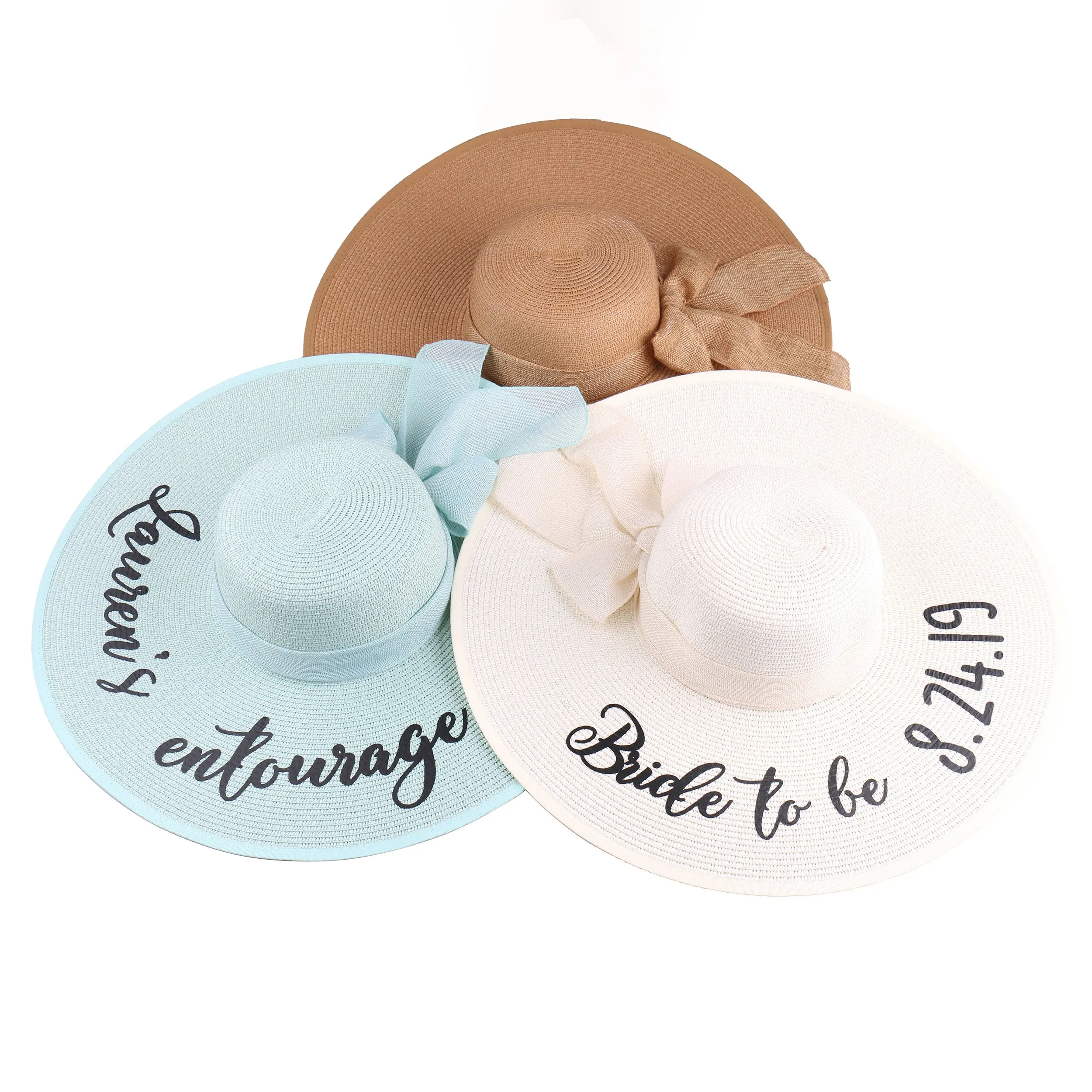 Индивидуальная пляжная шляпка невесты для подружки вечерние соломенные шляпки