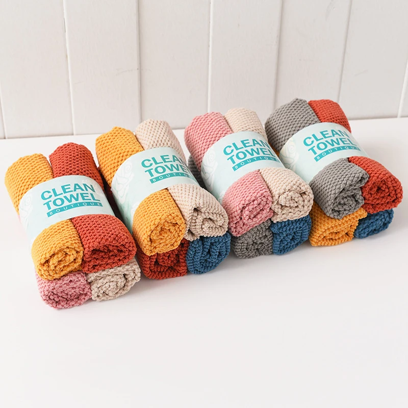 Жемчужное абсорбирующее быстросохнущее чистящее полотенце коралловый бархат