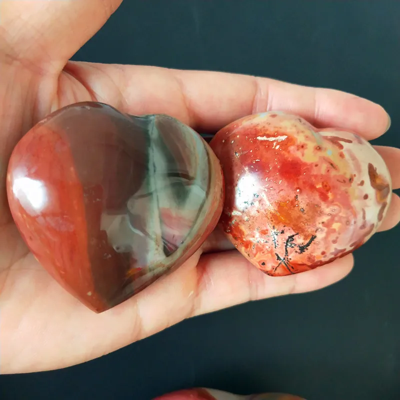 Природный морской камень обработки в форме любви рейки заживляет камень полировки бытовые украшения подарок на праздник