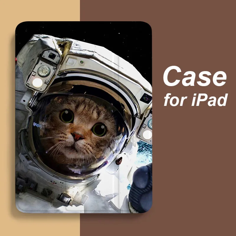 

Чехол с мультяшным котом для IPad Air 4 2020 Pro 11 2021 7-го 8-го поколения 10,2 Mini 5 4 1 2 3 2018 2017 9.7, защитный чехол