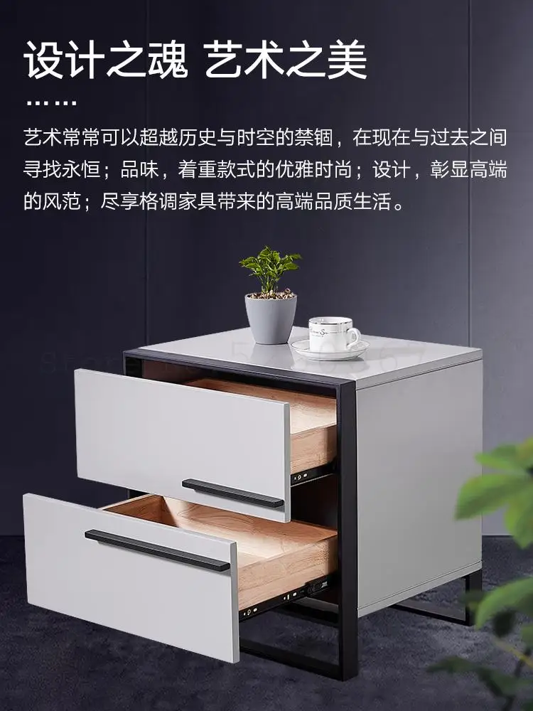 Ins прикроватный столик простая спальня высокие шкафы для хранения из твердой