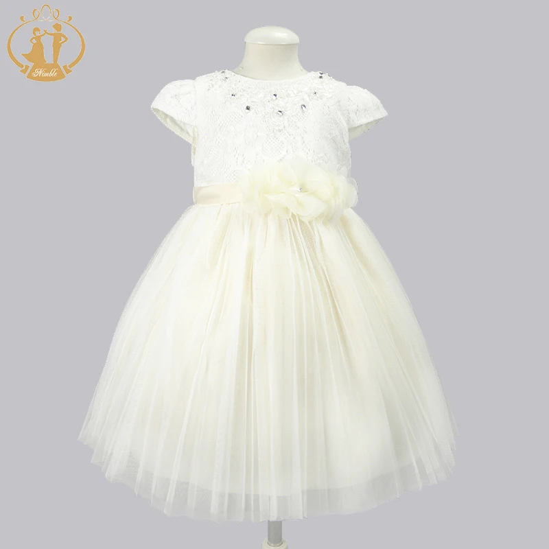 Бальное платье из хлопка для девочек с цветами однотонное первого причастия на