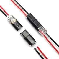 10pcs 2p spring connector wire with no welding no screws quick connector cable clamp terminal block 2 way easy fit for led strip
