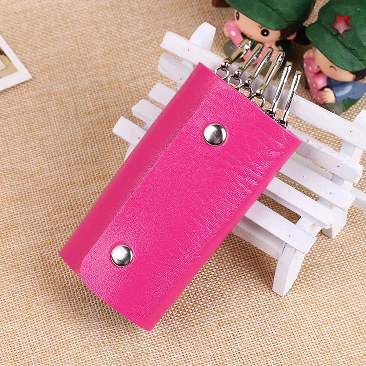 Fashion New Keys Holder Bag Wholesale Promotion Quality Pu Leather Solid Color Buckle Key Wallets For Men Women | Багаж и сумки