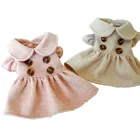 Модная одежда для собак, пальто для кошек и собак, куртка, зимнее пальто для принцессы с рукавами-пузырями, одежда для домашних животных, костюм с лацканами, платье для собак, куртка, пальто