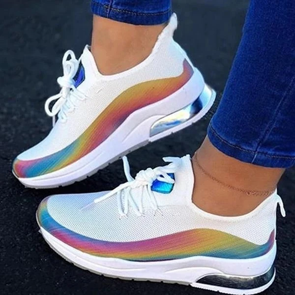 

Women's Chunky Sneakers 2020 Fashion Women Platform Lace Up Pink White Vulcanize Shoes Womens Female Trainers Girls Shoes