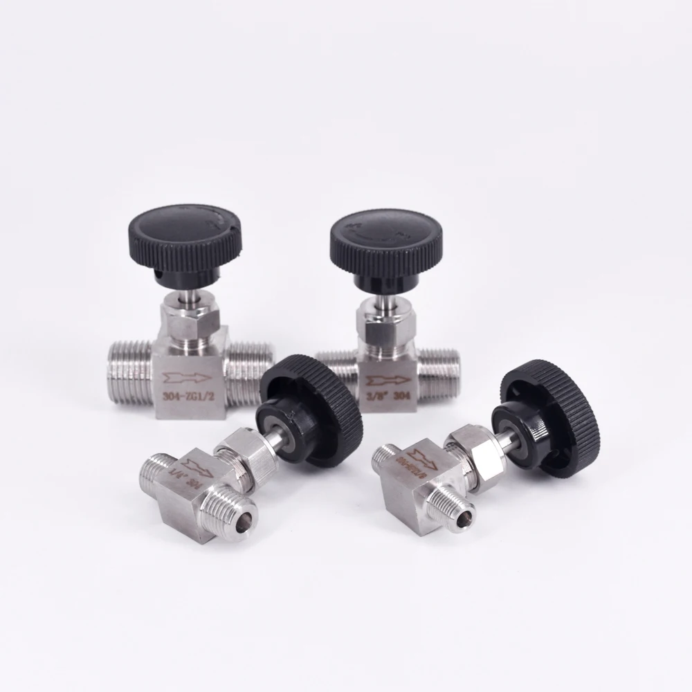 Игольчатый клапан BSP NPT 1/8 дюйма 1/4 3/8 1/2 304 кран из нержавеющей стали с контролем