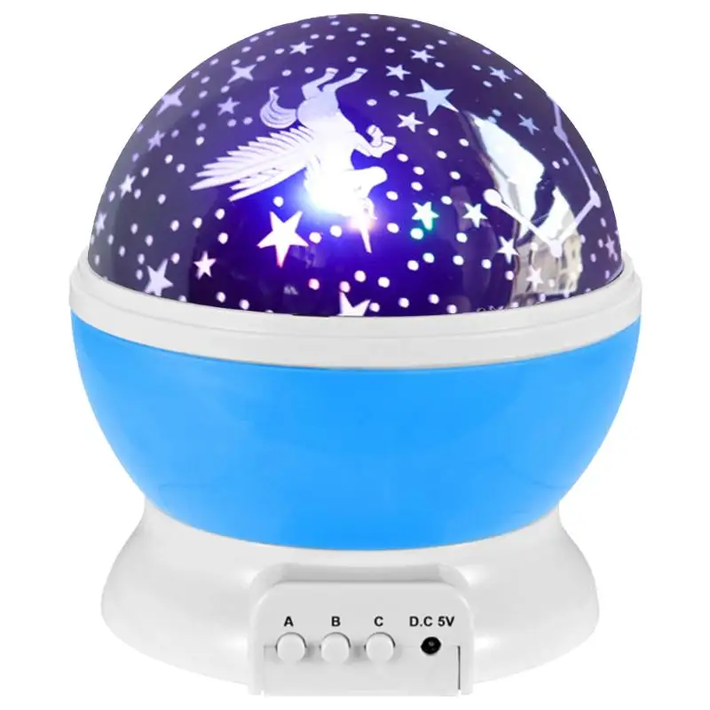 Звездный проектор Звездная вращающаяся Светодиодная лампа USB AA на батарейках