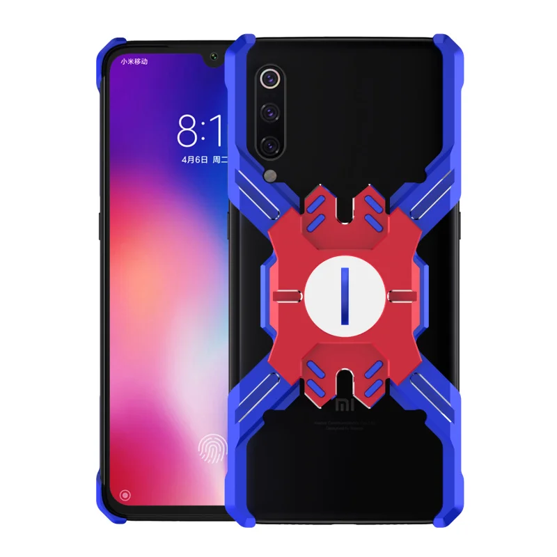 Герой Marvel элементы Алюминиевый металлический бампер чехол для Xiaomi mi 9 mi 9 тонкий жесткий защитный бампер для телефона Xiaomi mi 9 - Цвет: Blue Red