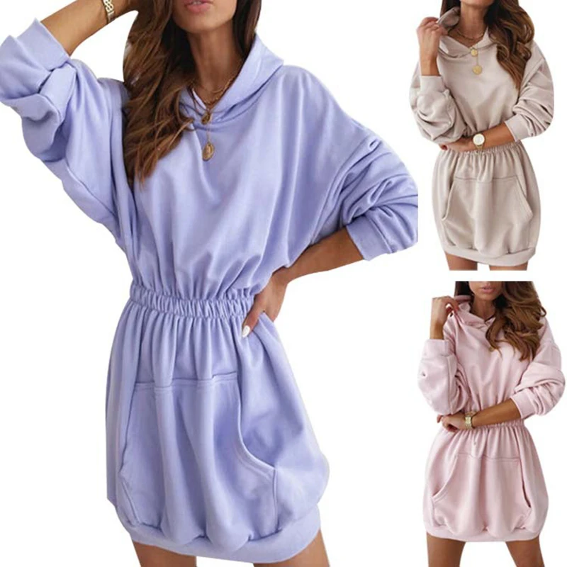 Женский тонкий свитер с капюшоном и карманами элегантный пуловер длинным