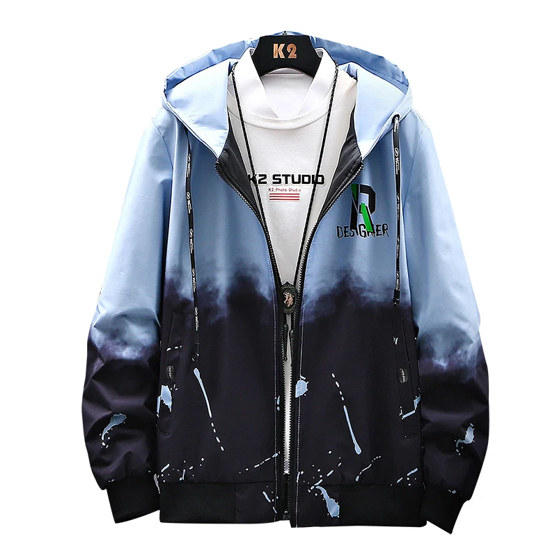 2021 Новинка весны и лета Модная мужская двойная Двусторонняя куртка с капюшоном