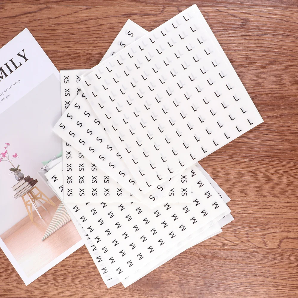 

1000PC Clothing Size Label Round Sticker Size Code Black Word White Bottom for Clothes Shoes Hats (XS/S/M/L Each 1000PC)