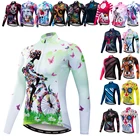 Женская велосипедная рубашка с длинным рукавом, Женская дышащая одежда для командных видов спорта, езды на горном велосипеде, велосипеде