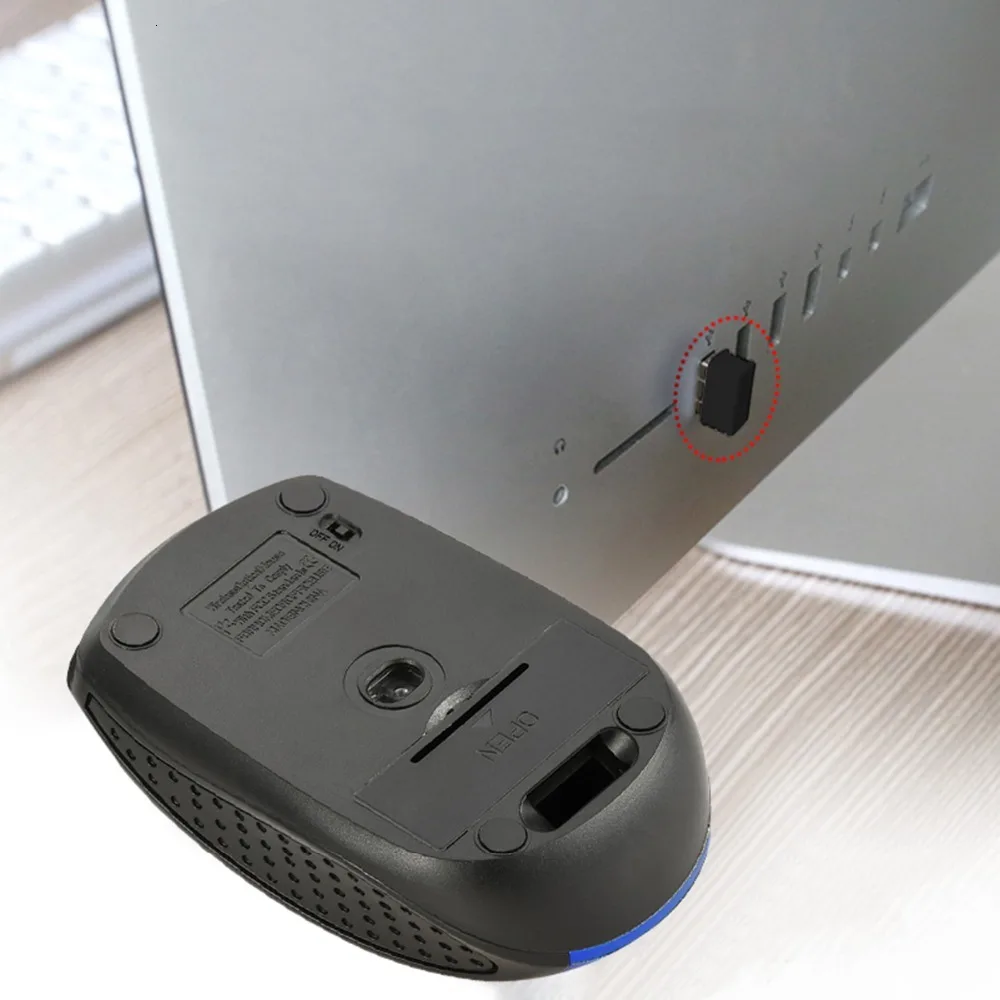 6 кнопок 2,4G Беспроводные мыши мышь с точностью 1200 dpi для компьютера ПК ноутбука геймера черный синий серебристый цвет Bluetooth мышь