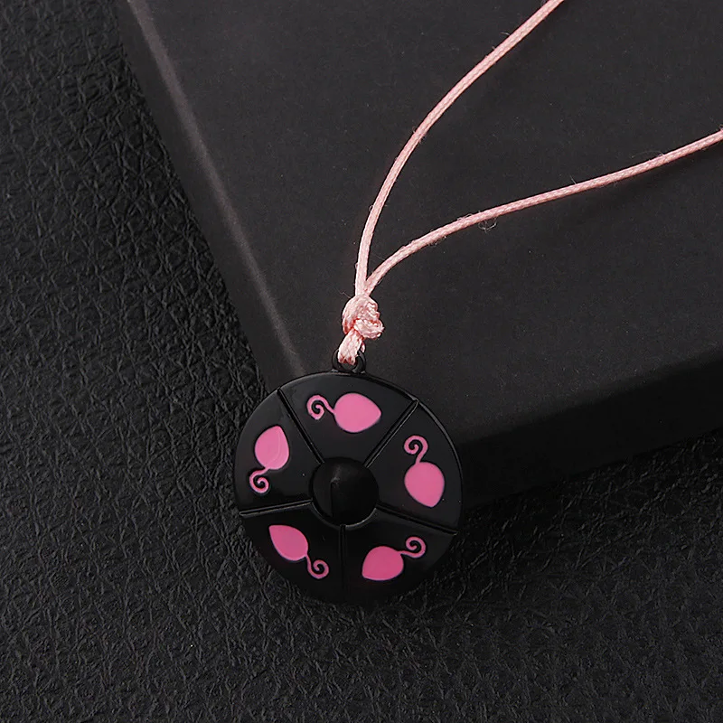 Trendy Cute Pink Ladybug Black Circle Pendant Necklace Rope Emo Grunge Jewelry For Women Girls Gifts Collares | Украшения и