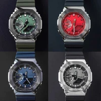 high quality gm2100 led dual display mens sports watch royal oak electronic digital womens watch all functions can be operated
