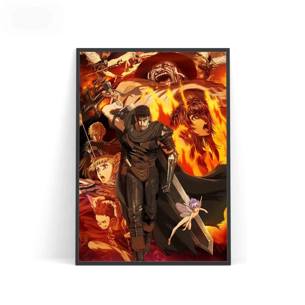 Постер Berserk Япония аниме плакаты и принты Холст Картина Настенная картина для гостиной домашний декор - Цвет: I