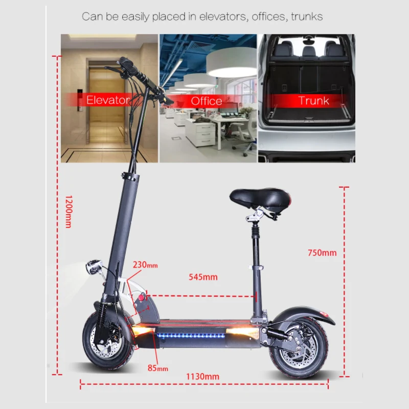 

Electric Scooter Scooter Electric 48V Brushleess Motor Strong Power 2000W Electric Longboard ESCOOTER