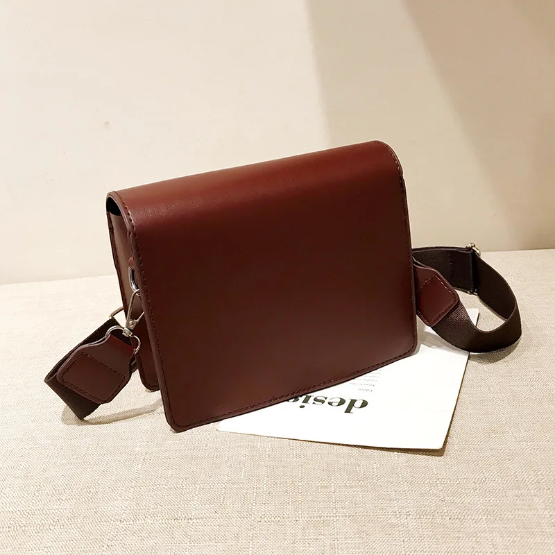 Ретро женская сумка 2019 новая маленькая квадратная модная однотонная на ремне