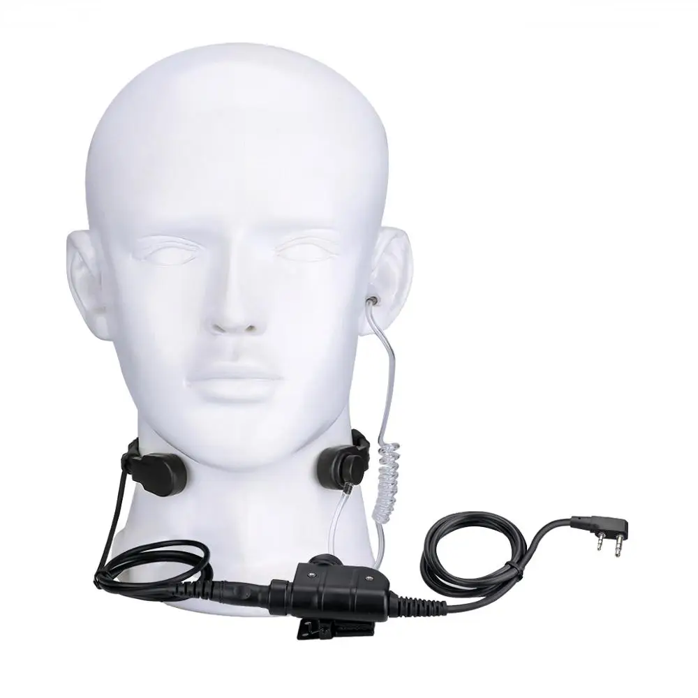 RETEVIS ETK006 Adjustable Tactical Throat Mic With PTT throat microphone Headphones Walkie Talkie For Airsoft Games