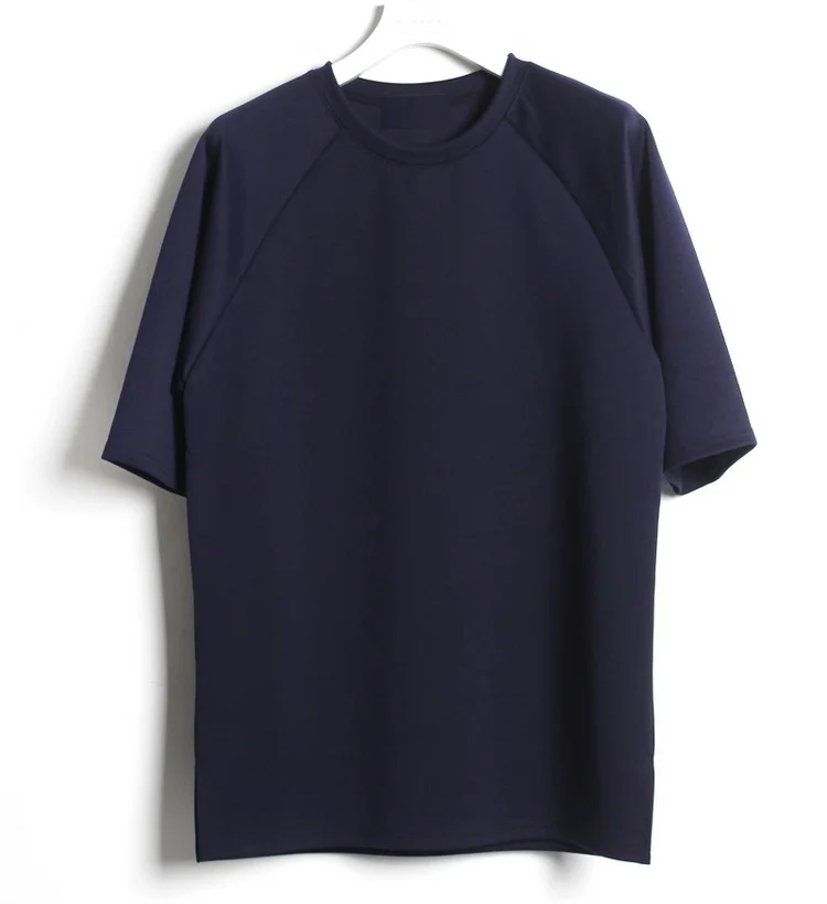

Men's simple loose fashion solid color casual versatile raglan sleeve short sleeve round neck T-Shirt New Summer