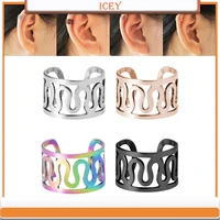 1pc personalized hollow geometric ear clip earrings without pierced ear bone clip piercing jewelry fake earrings