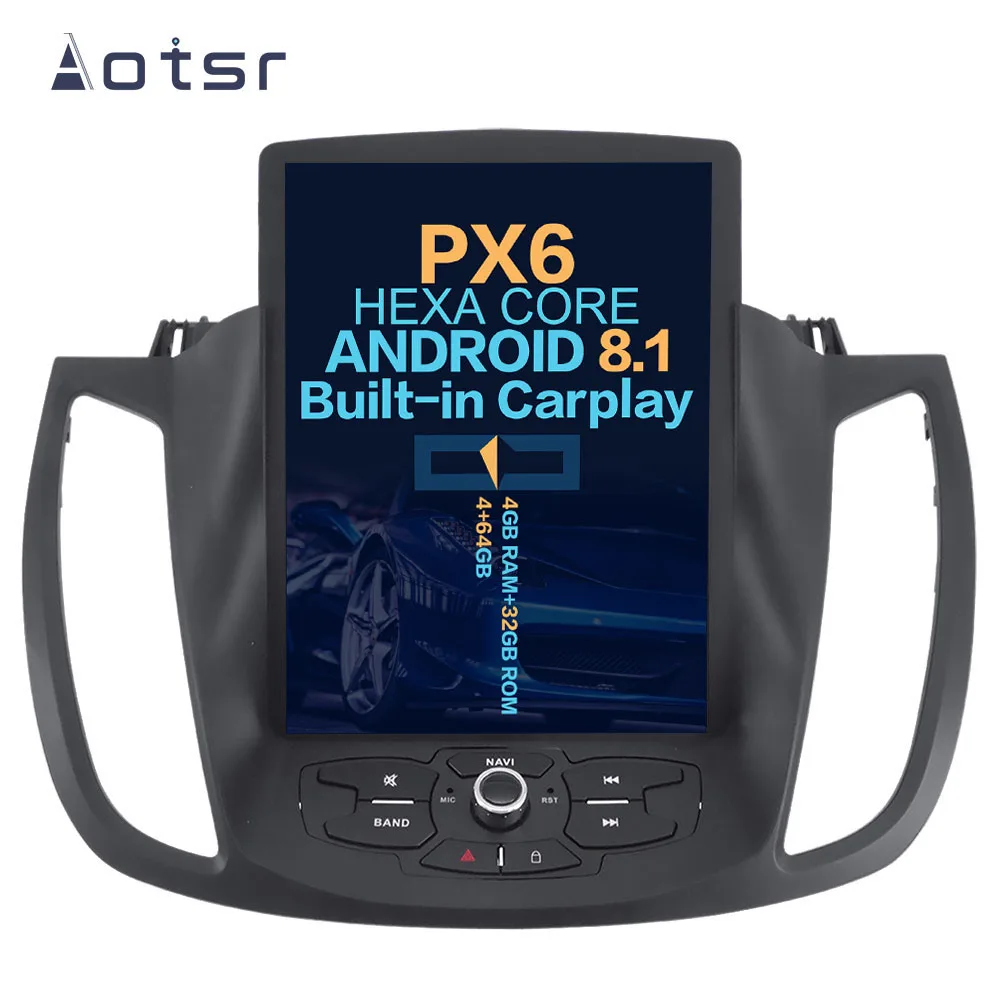 Автомобильный DVD плеер Aotsr Tesla с вертикальным экраном 10 4 дюйма Android 8 1 GPS навигатор