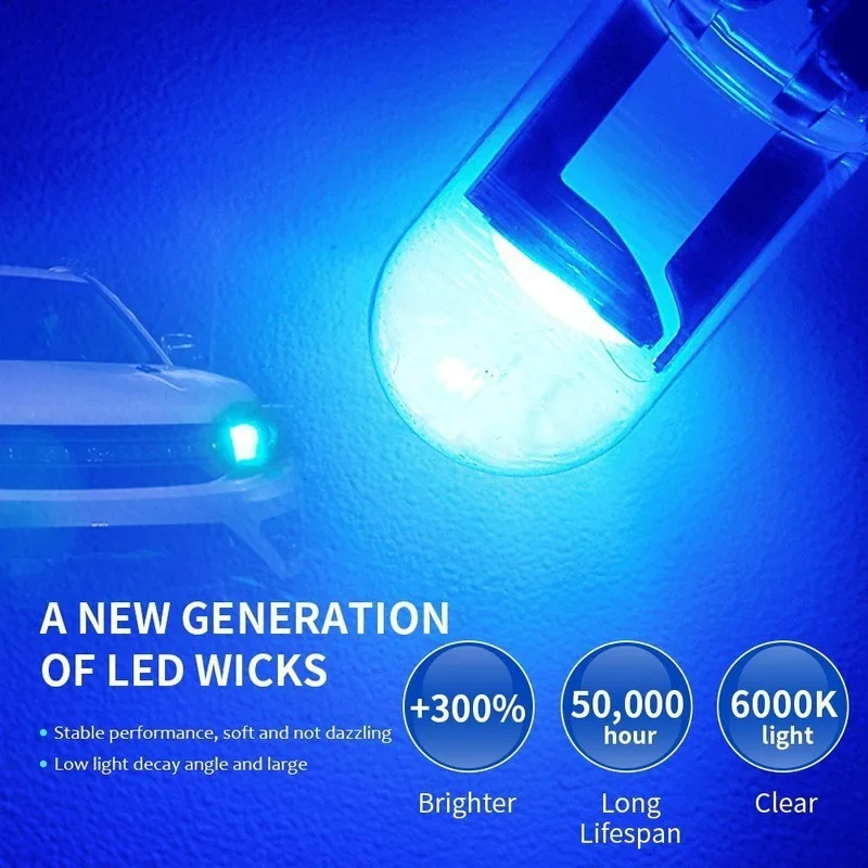 10 шт. светодиодный автомобисветильник светодиодсветодиодный лампы T10 LED W5W WY5W COB |