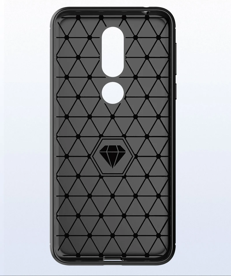 Для Nokia 8 1 чехол Роскошный мягкий армированный ТПУ силиконовый карбоновый для