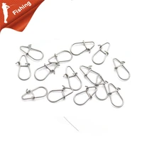 stainless steel hook fast clip lock snap swivel solid rings safety snaps fishing hook connector