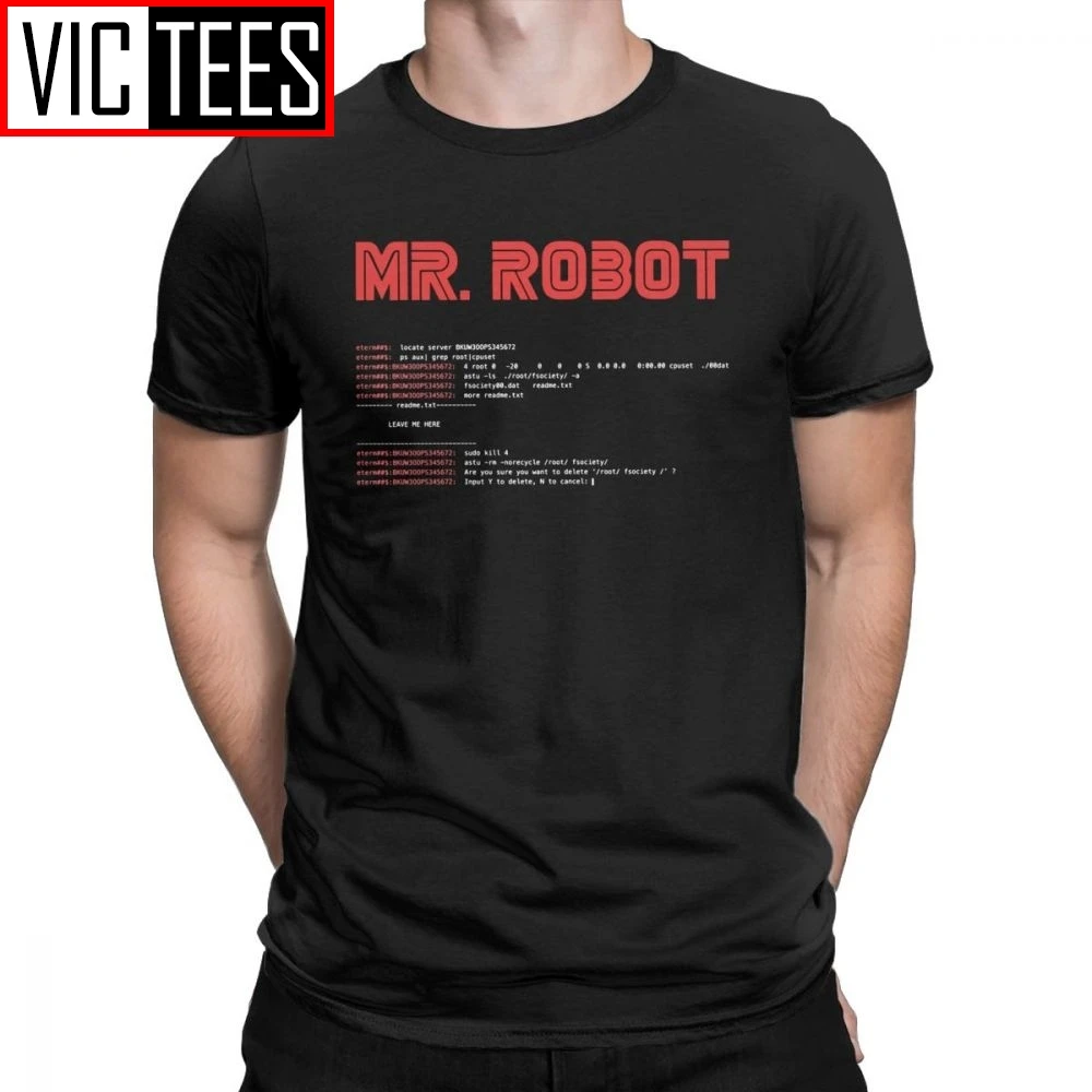 Классные Футболки Mr Robot программируемые футболки проектирующие для мужчин